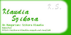 klaudia szikora business card